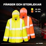 Portwest H440 Men’s Lightweight Waterproof Hi-Vis Rain Jacket Yellow Large view 6