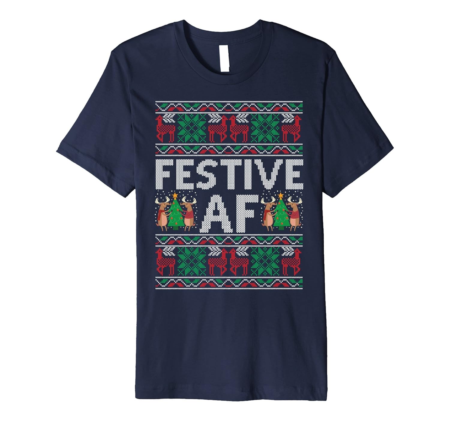 Festive AF Christmas T-shirt Premium-ANZ