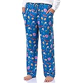 Adventure Time Men's Finn Jake Beemo Sleep Tossed Print Pajama Pants For Adults