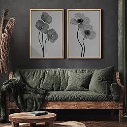 MUDECOR Framed Canvas Print Wall Art Set Monochrome