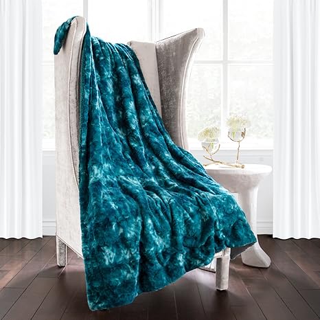 Turquoise throw blanket and pillows Clearance