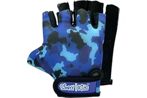 Kids Bike Gloves for Balanced Bike Mountain Bicycle Biking I Breathable Fingerless Toddler Kids Cycling Gloves with Extra Pro