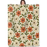 Vintage Floral Blanket Soft Lightweight Flannel Throw Blanket for Living Room Bedding Travel Home Decor Cozy 50x60 Inch Blankets Gifts for Adults Kids Women Men