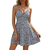 ZAFUL Women's Ditsy Print Puff Sleeve Ruched Mini Mermaid Dress Daisy Floral Off Shoulder Frilled Dress