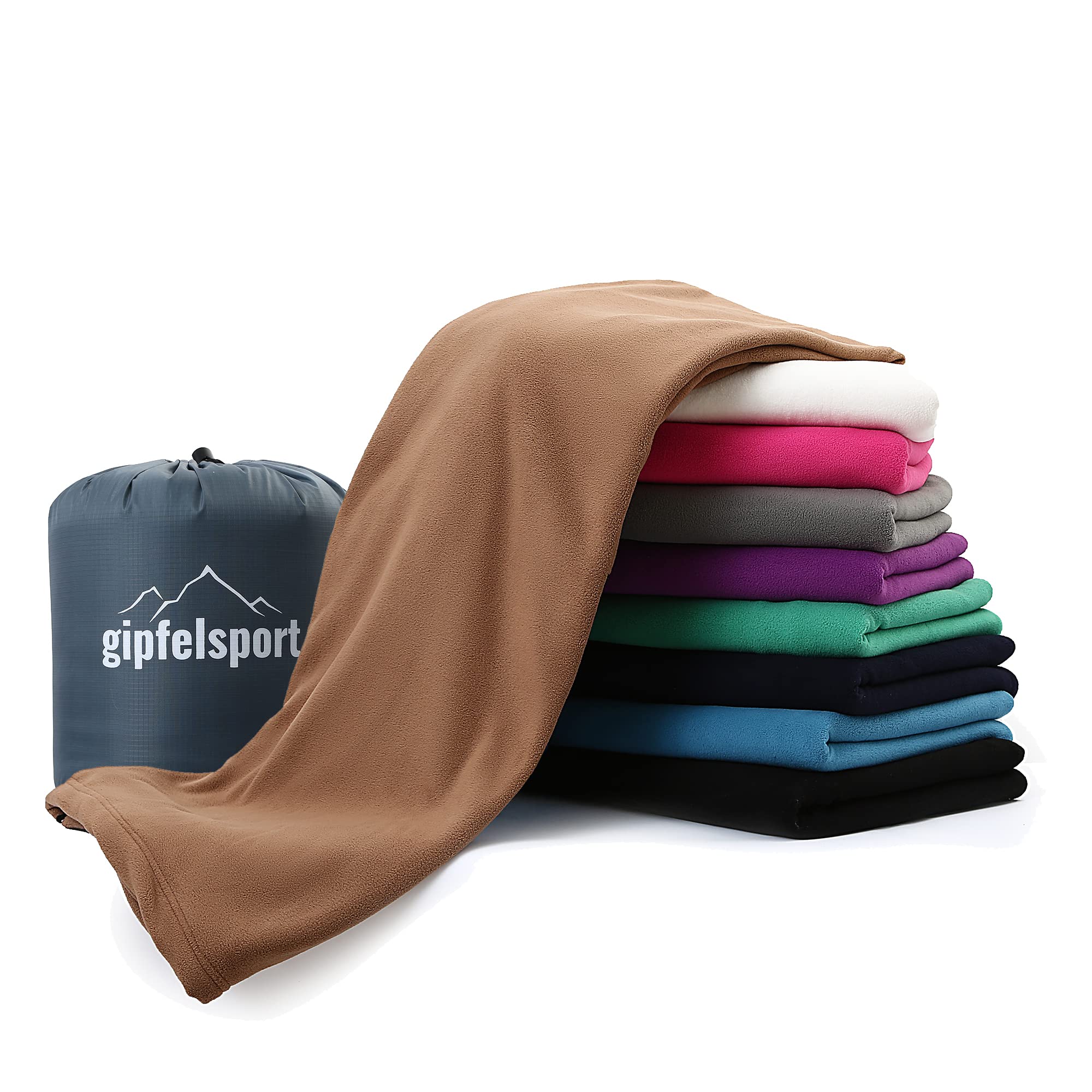 gipfelsport Microfibre sleeping bag, brown.