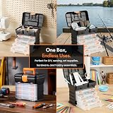 VonHaus Utility Tool Box Storage Organiser Case with 4 Drawers view 2