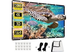HUANYINGBJB 4K 16:9 HD Foldable Projection Screen - Double-Sided Portable Outdoor Projector Screen for Movie Home Theater Yard Travel (200 inches)