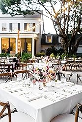 Pesonlook 12 Packs Square Tablecloth White, 52×52