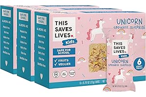 THIS BAR SAVES LIVES This Saves Lives Rice Krispy Treats (Unicorn Sprinkle Surprise, 18 Count (Pack of 1))