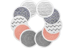 Sinnya 10 Pack Upgraded S8201 S8001 S7001 S7201 S7005 Mop Fit for Shark Steam Mop Replacement Pads S7000 Series, S7000 S7000AMZ S7001TGT Steam & Scrub All-in-One Scrubbing Mop for Model XKITP7000