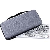 Hyekit 75% Keyboard Case, Hard Shell Travel Carrying Bag for 84 Key Magnetic Mechanical Gaming Keyboard, Compatible with Aula F75, Womier S-K80, Keychron K2, Redragon K673, RK R65 (Extra Space)
