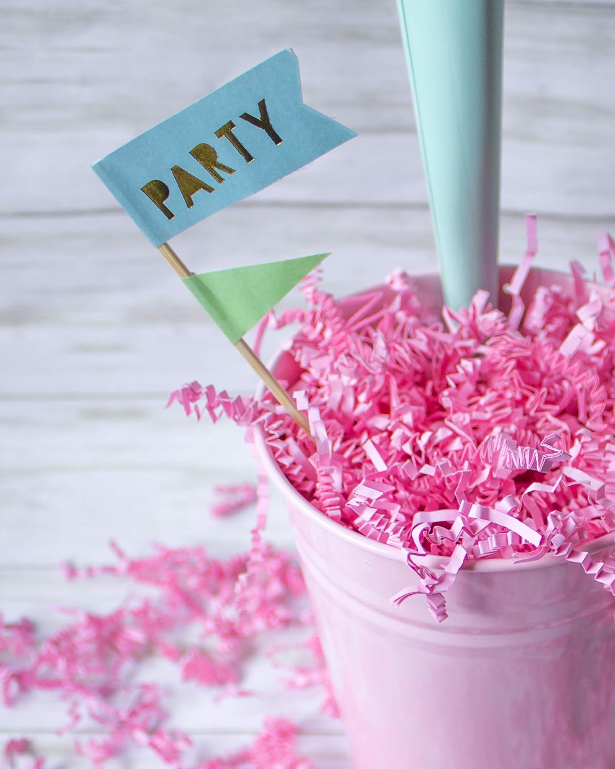 Crinkle Cut Paper Shred Filler (1/2 LB) for Gift Wrapping & Basket Filling - Light Pink | MagicWater Supply: Home & Kitchen