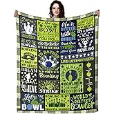 TAPBASE Bowling Blanket Game Gifts for Girls Boys Woman,Sport Ball Throw Blanket Bowling Lover Gifts for Teens Men Kids 60"x50"