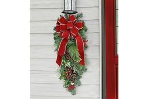 FLORAL HOME DECOR Holiday Pine Door Swag CR1023 Outdoor-Decoration-Christmas