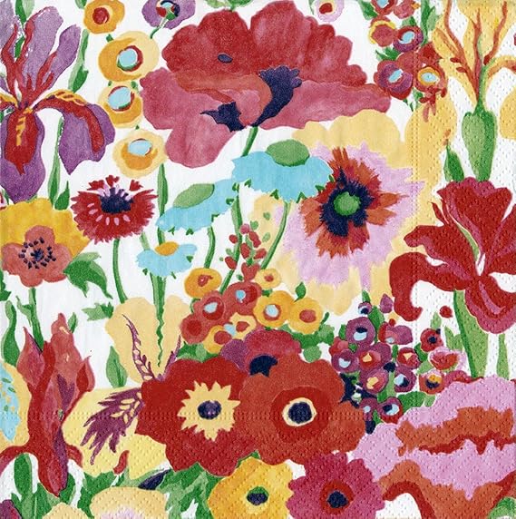 Caspari Secret garden Floral Entertaining with Dinner Napkins Pack of