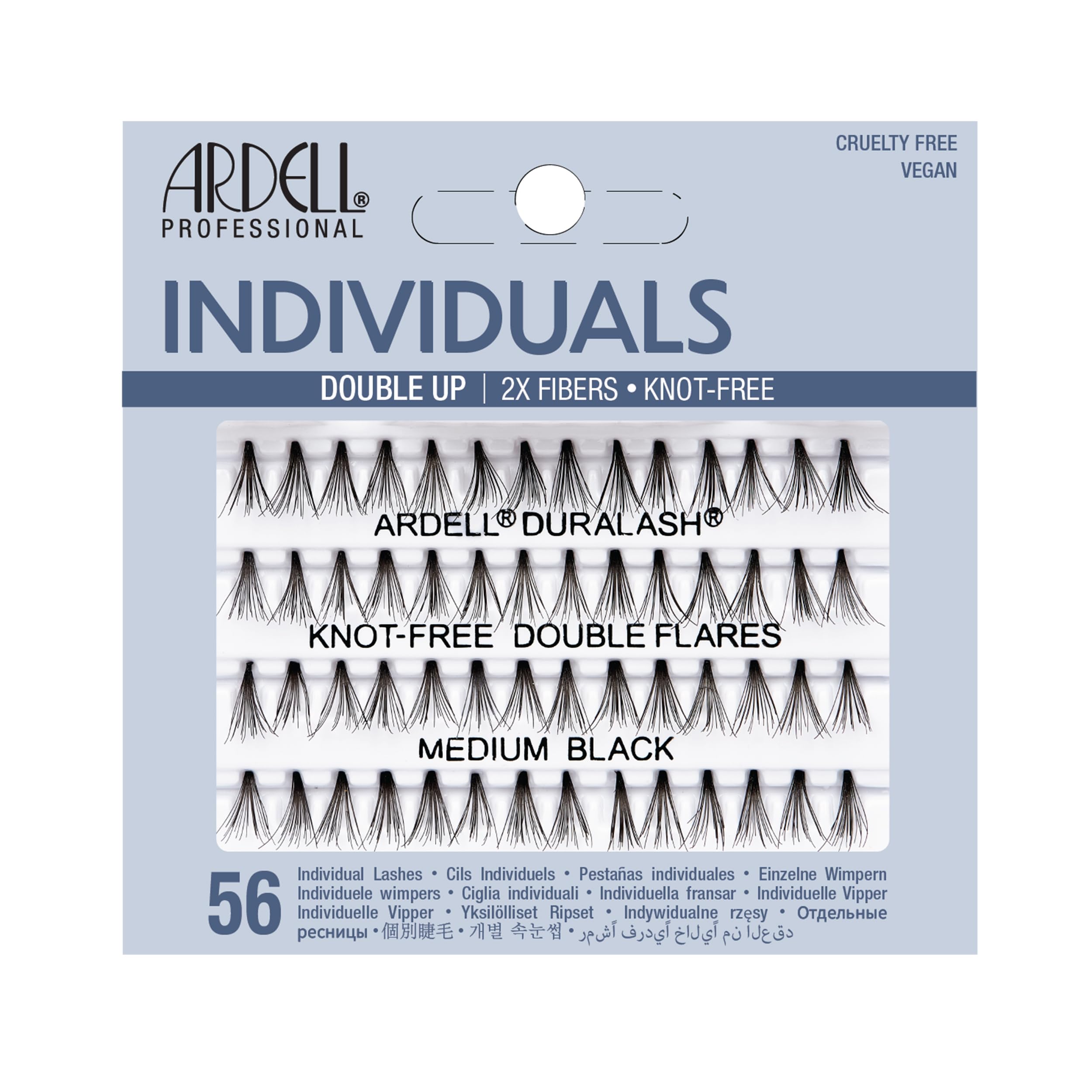 Ardell Double Individuals Knot Free Double Flares Black Med