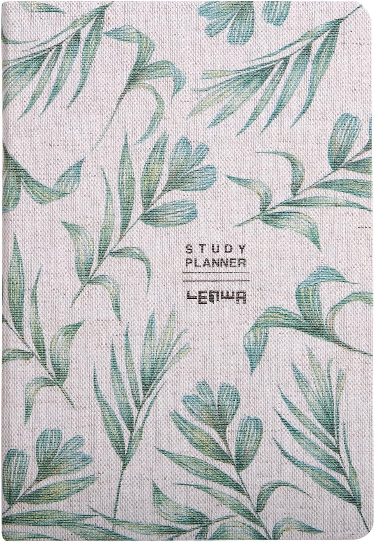 Phyxin 2017-2018 Academic Year Monthly &Weekly Planner ,Passion Goal Organizer, Datebook and Calendar ,8.4”x5.7”,Green Leaf