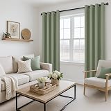 MRTREES Blackout Curtains 2 Panels 46x54 Sage Green Eyelet Thermal Living Room view 8