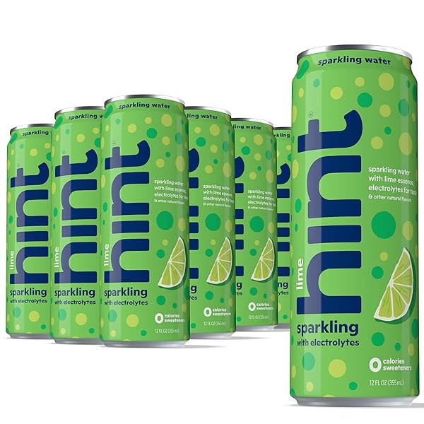 HINT SPARKLING WATER, LIME – CANNED FLAVORED WATER...