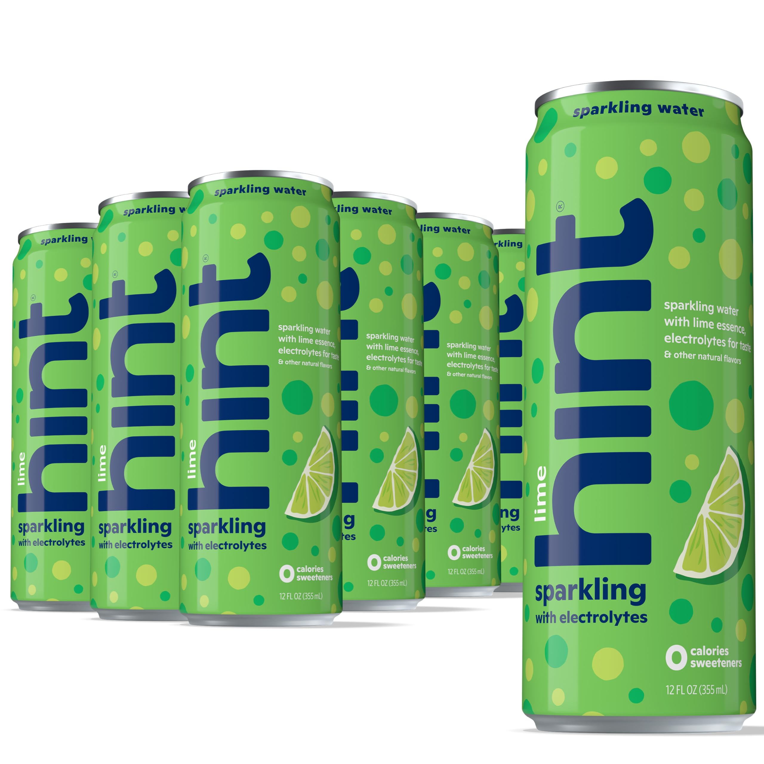 Photo 1 of  10pcs only   Hint Sparkling Water, Lime - Canned Flavored Water Beverages with Electrolytes, Zero Calories, and Sugar Free - 12 Fl Oz Cans 