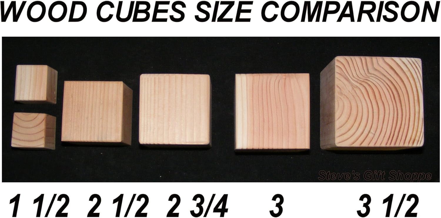 3 inch square wooden blocks