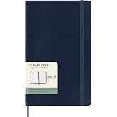 Moleskine 2026-27 18-Month Weekly Planner, Large, Sapphire Blue, Softcover | July 2026-December 2027 Large 208-page weekly planner with weekly spreads, ruled notes pages, stickers, and pocket.