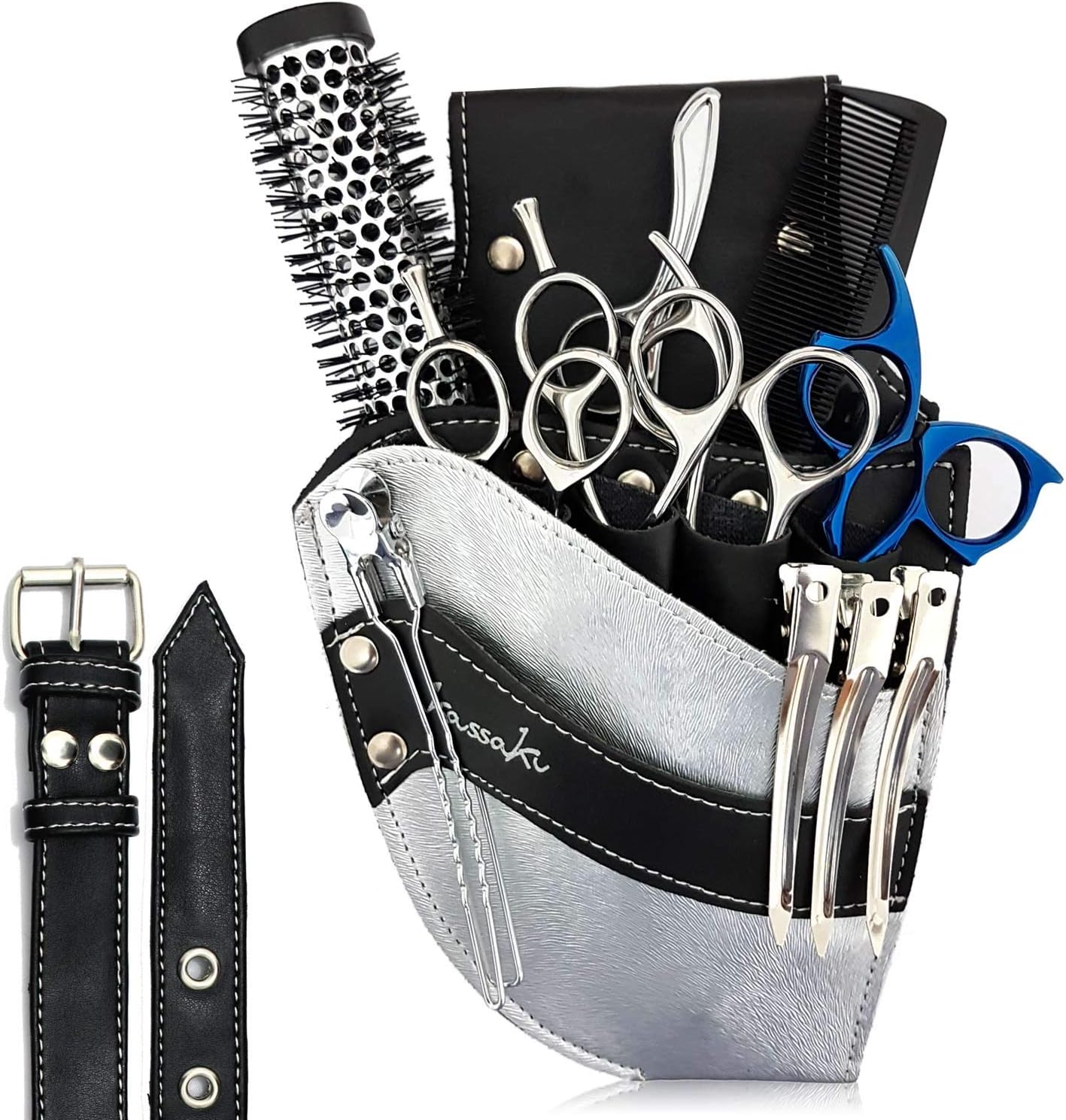 Hairdressing Scissor Pouch by Kassaki Silver Grey Tool Belt Bag Limited Edition