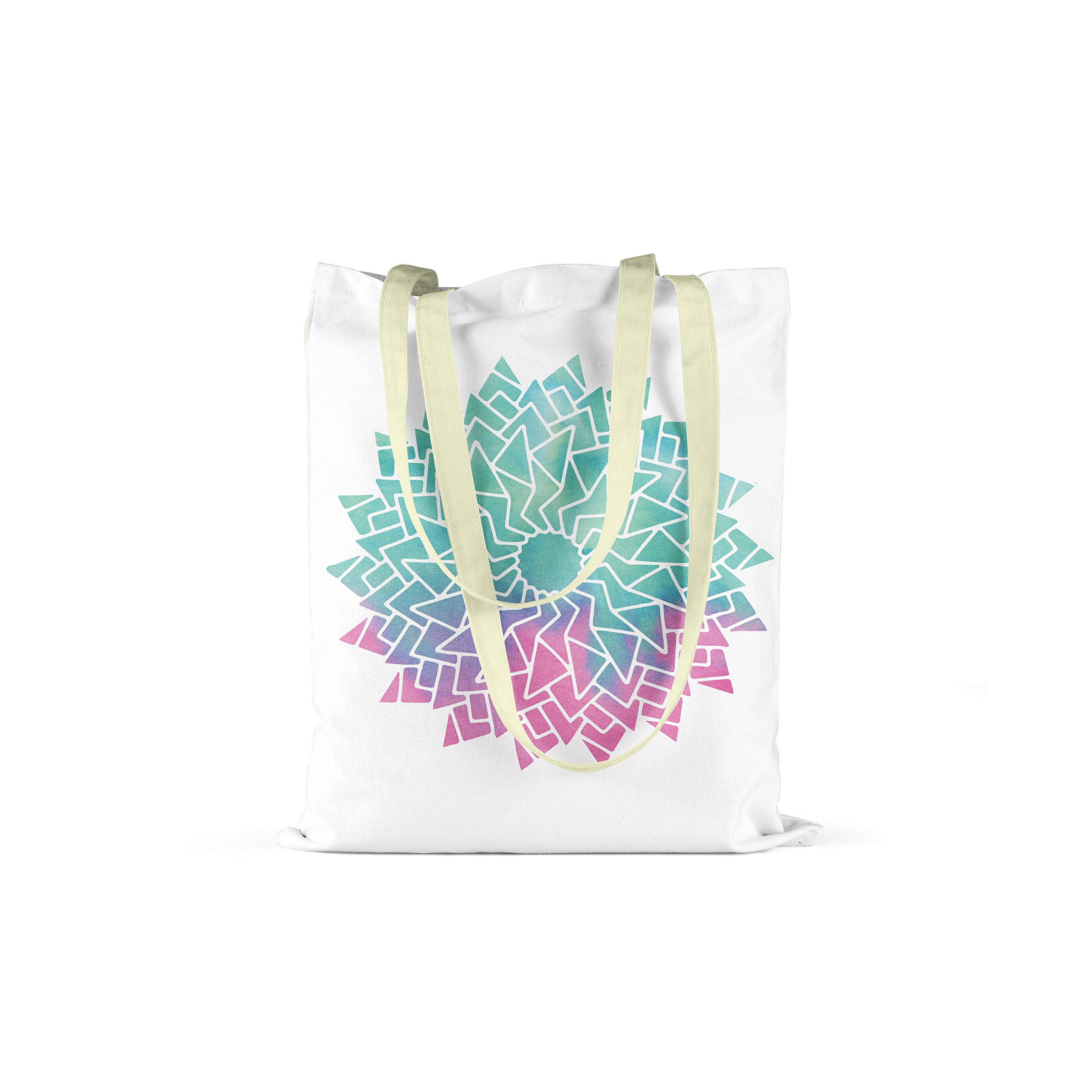 Bonamaison Printed Tote Bag, Reusable Grocery Bag, Shopping Bag, Machine Washable, Foldable, Canvas Cloth Bag with Handles, Size: 34x40 Cm