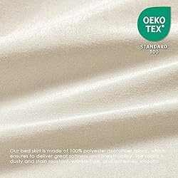 FreshCulture Full Bed Skirt, Elastic Wrap Around