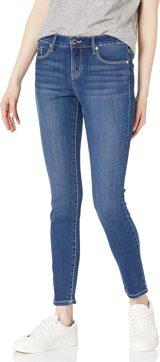 Anne Klein Women's Mid Rise Skinny Jean at Amazon Women's Jeans store