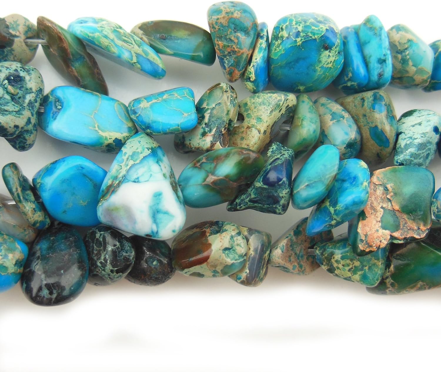 COIRIS 15'' Strand 9-14MM Real Natural Imperial Jasper Chips Stone Loose BeadsS for Necklace Jewelry DIY Making Design (St-1069)