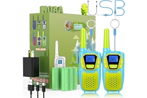 Topsung Walkie Talkies for Kids Adults Long Range Rechargeable 2 Pack, USB Walkie Talkies for Teen Girls Boys Age 3-12, NOAA 2 Way Radio Walkie Talkies for Family Camping Hiking Boating Fishing