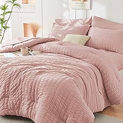 HYMOKEGE Rose Gold Full Size Comforter Sets