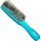 Giorgio Gentle Blue Neon Full Size Hair Brush &ndash; 7.75 Inch, Men, Women &amp; Kids, Detangler Brush, Scalp Massager, Wet or Dry, All Hair Types