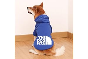 JIZAHPET Dog Hoodie,Comfortable, Soft and Breathable Fashion Dog Sweatshirt,Trendy Dog Hoodie Face,for Small, Medium and Large Dogs (Blue, Small(Chest: 14'', Back: 9''))
