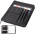 APOFFICE Journal Notebook Cover for Work, Journaling Notebooks Protector - Portfolio Organizer Compatible with Rocketbook Fusion, with Pen loop, Business Card Holder, File Pocket for accessories
