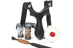 SimpleShot Scout XT Slingshot with Target, Clay Ammo and Bands for Professional Hunting and Powerful Target Shooting Sling Shot
