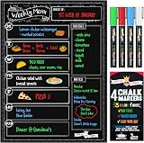 Chalky Crown Meal Planner Board Magnetic Dry Erase for Fridge Black view 1