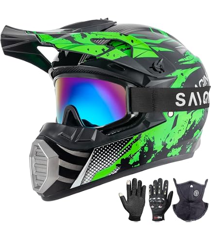 Woljay Motorcycle Motocross Off Road Full Face Helmet ATV Dirt