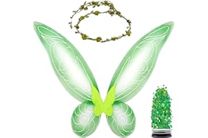 Funcredible Fairy Wings, Crown and Glitter - Fairy Costume Accessories - Butterfly Costume - Halloween Costumes for Women