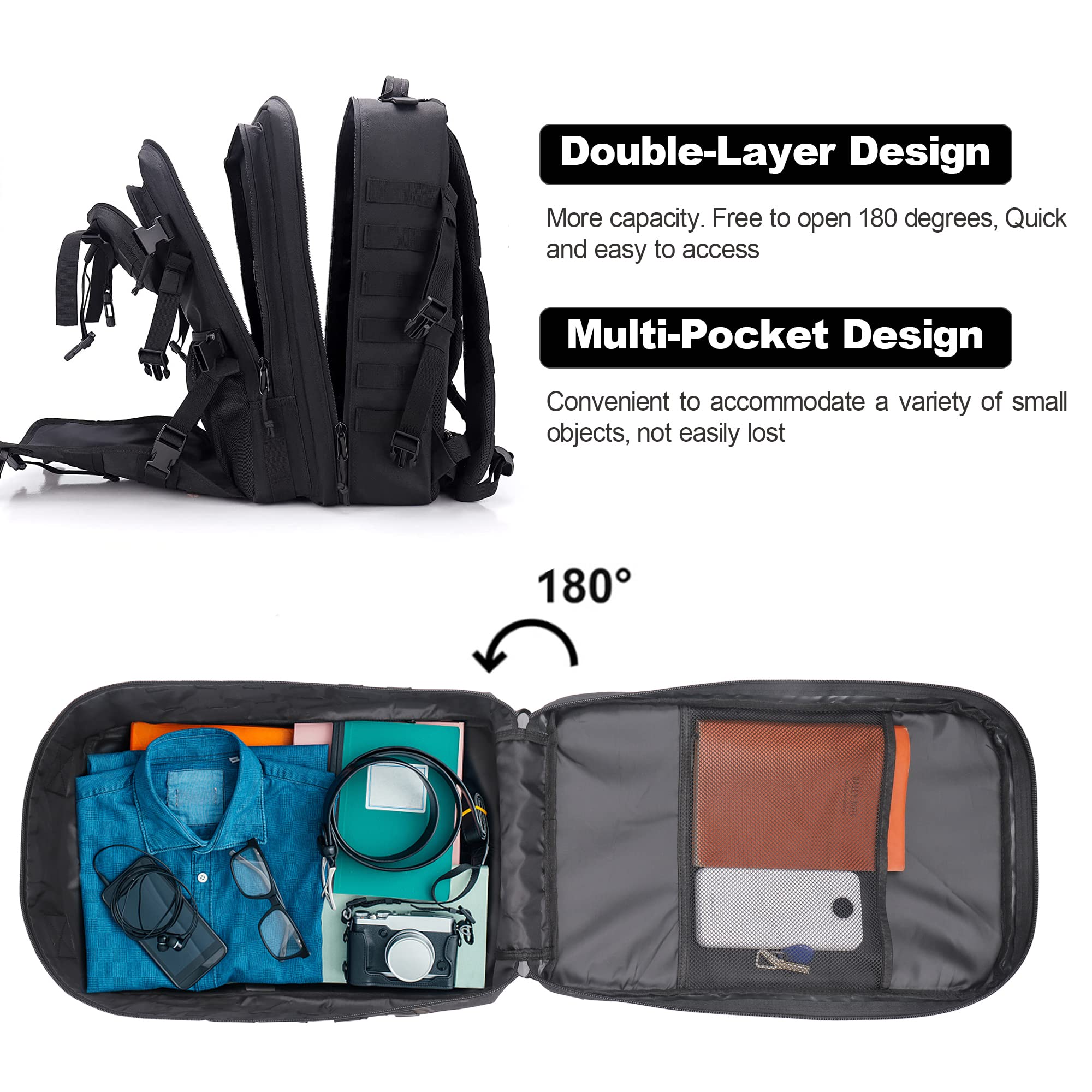 Motorcycle Helmet Backpack Bag For Men With Hard Hat