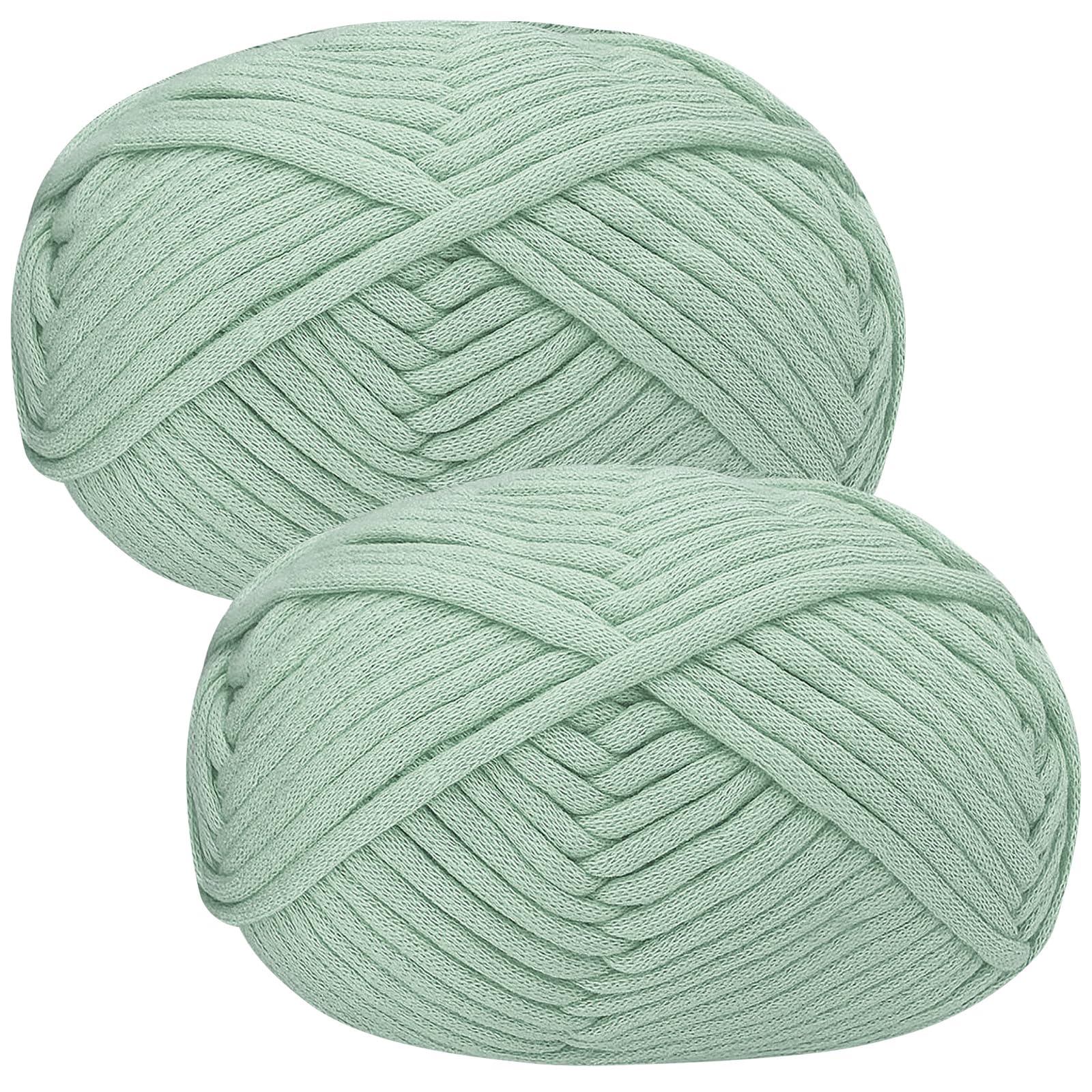 Renyiz Chunky Yarn for Crochet, 2x50g Soft Thick Wool for Beginners and Amigurumi Projects Easy Crochet Starter Kit Light Green Yarn