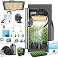 TopoGrow Upgrade Integrated Auto 2'X2' Grow Tent Kit Complete System, S1000 LED Grow Light, Grow Tent with 4“Ventilation Kit, Inline Fan&Carbon Filter, Irrigation Kit, Humidifier and Clip Fan