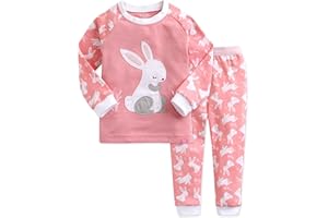 VAENAIT BABY 12M-12Y Infant Kids Junior Boys Girls Animal Truck Rabbit Character 100% Cotton Pajamas Set