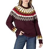 Amazon Essentials (Demi's Pick) Women's Oversized-Fit Fair Isle Crewneck Sweater