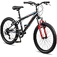 Pacific Cavern Mountain Bike for Youth or Adult Boys Girls, 7 or 21-Speed Twist Shifter Options, 20/24/26-Inch Wheels, 11 to 17.5-Inch Steel Frame, Front Suspension, Kickstand Included