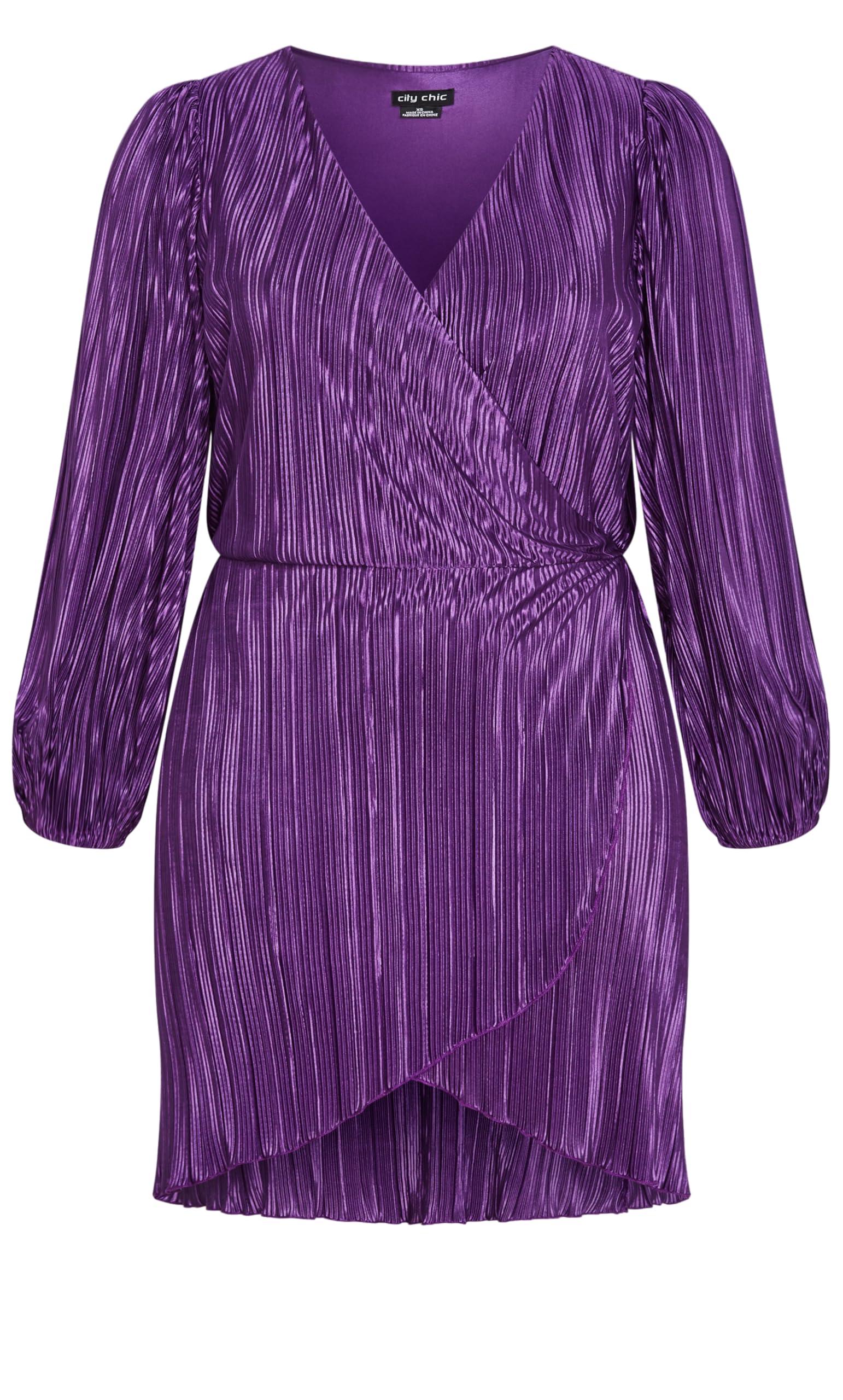 City Chic Women’s Plus Size Dress-Kira, Royal Purple, 16