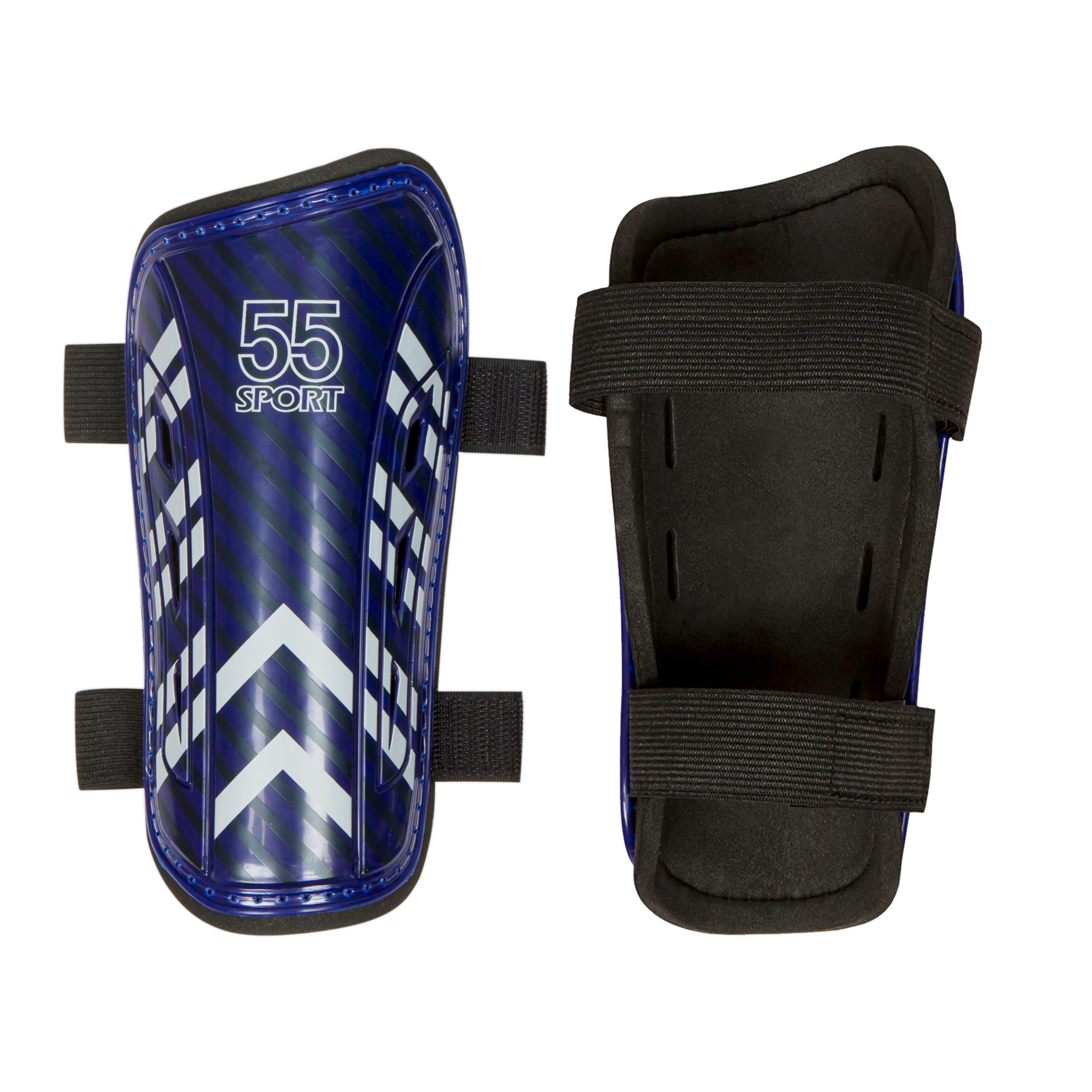 55 Sport Eclipse Lite Ventilated Football Shin Guards - Midnight Blue - Small