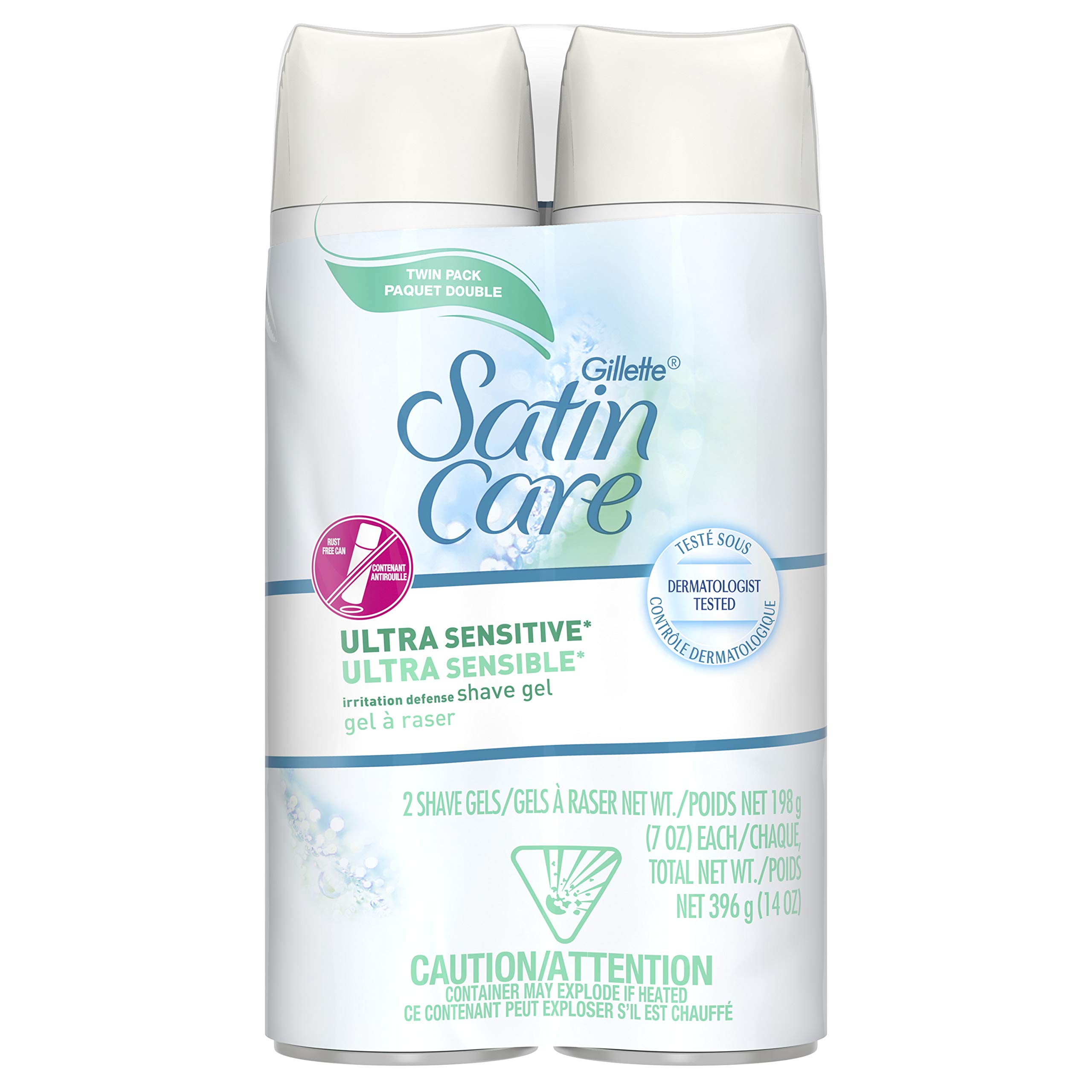 Satin Care Ultra Sensitive Shave Gel twin pack 14oz | amzdealz