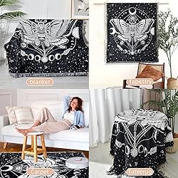 Shesyuki Boho Throw Blanket Reversible Cotton